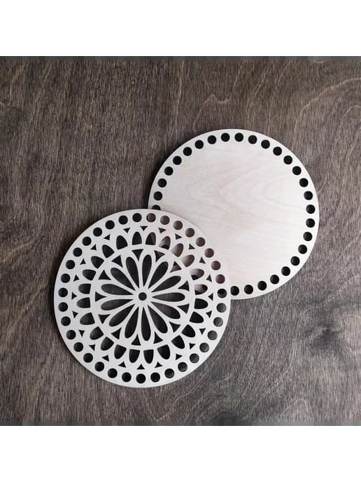 Донышко и крышка для вязания корзин / диаметр 15 см / Кошка