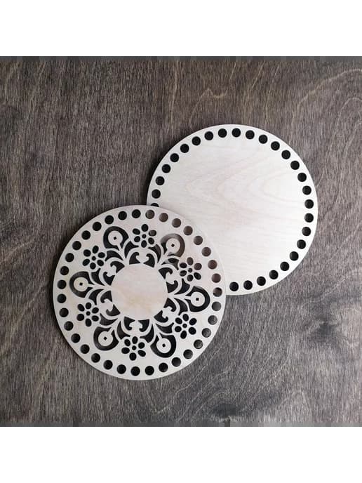 Донышко и крышка для вязания корзин / диаметр 15 см