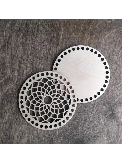 Донышко и крышка для вязания корзин / диаметр 15 см