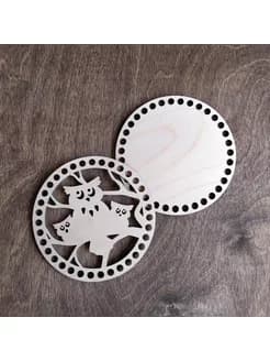 Донышко и крышка для вязания корзин / диаметр 15 см