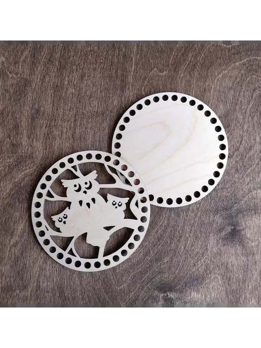 Донышко и крышка для вязания корзин / диаметр 15 см